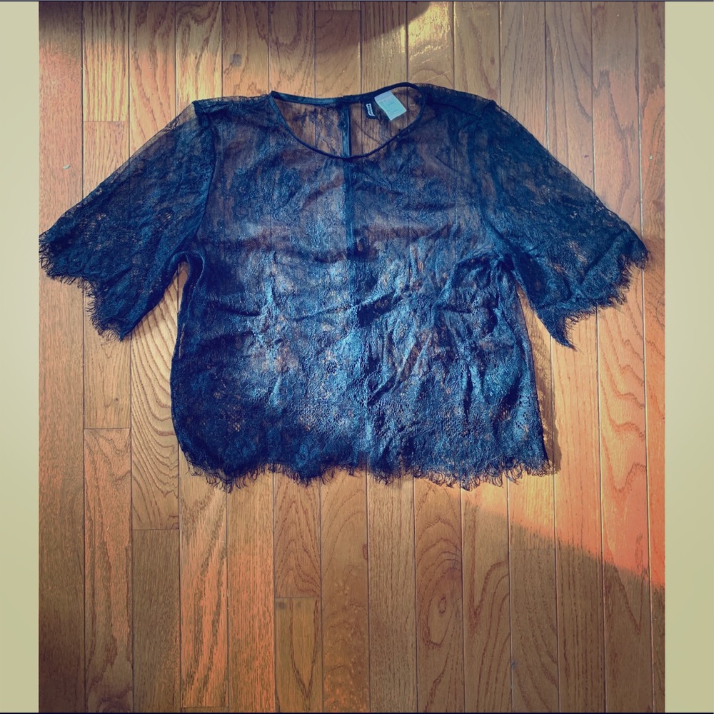 Black lace top